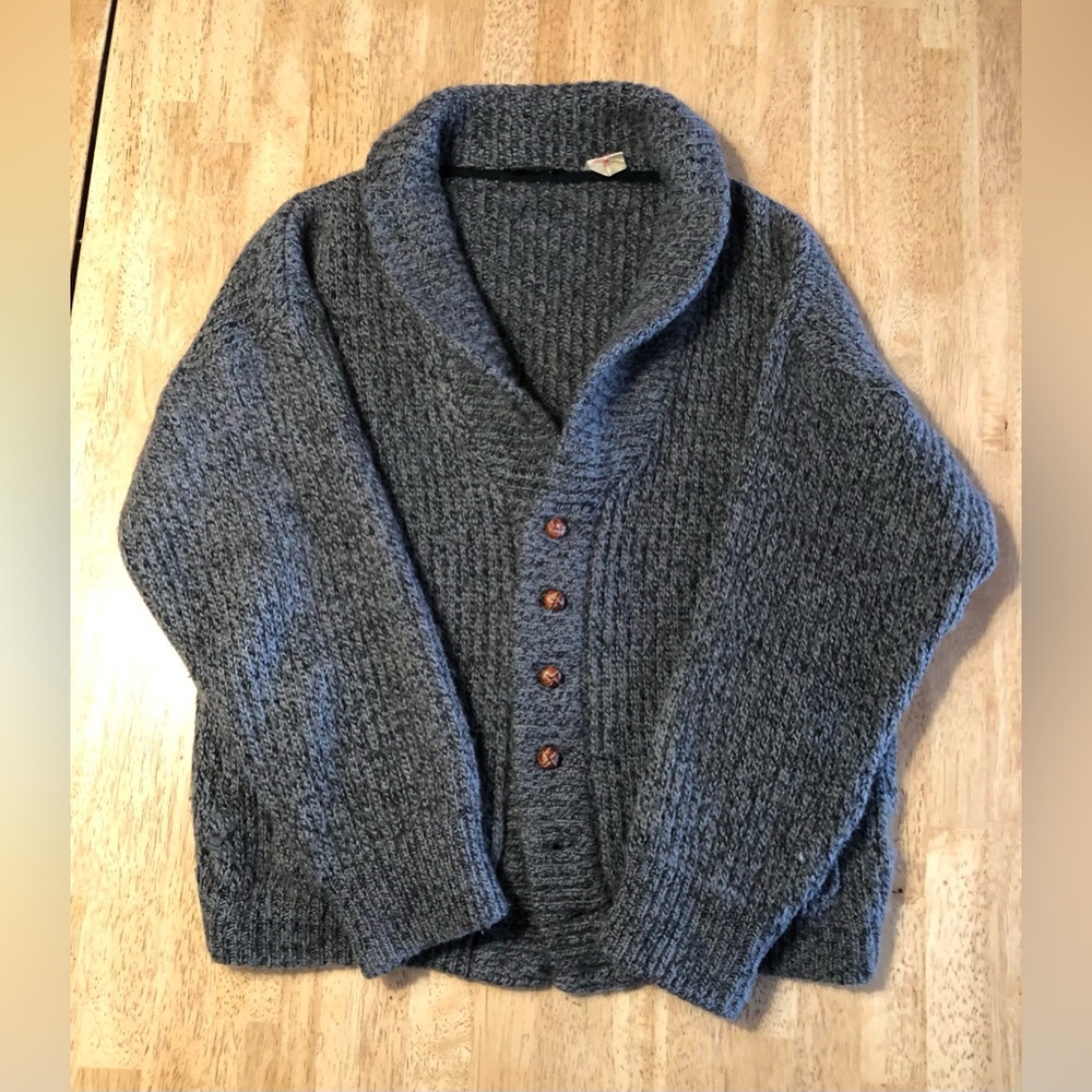 Vintage Holt Renfrew Wool & Alpaca Blend Cardigan, Italian Made - Size M